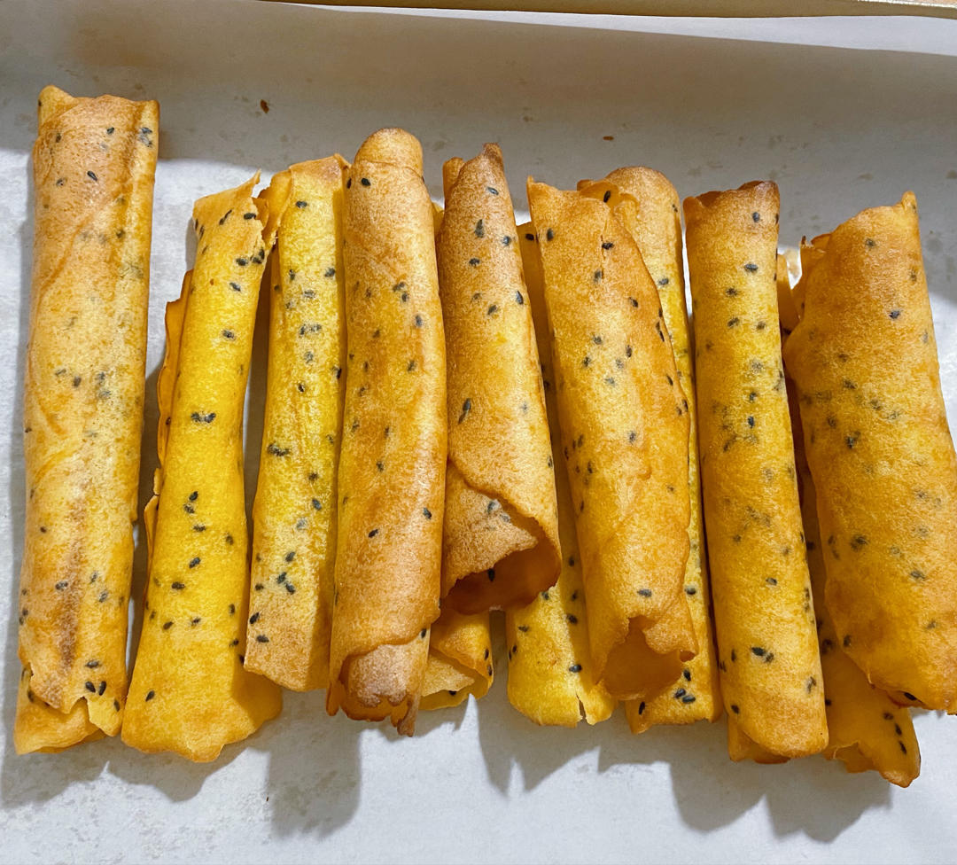 电饼铛做酥脆蛋卷傻瓜式操作超美味！！（详细讲解附自制超实用工具）