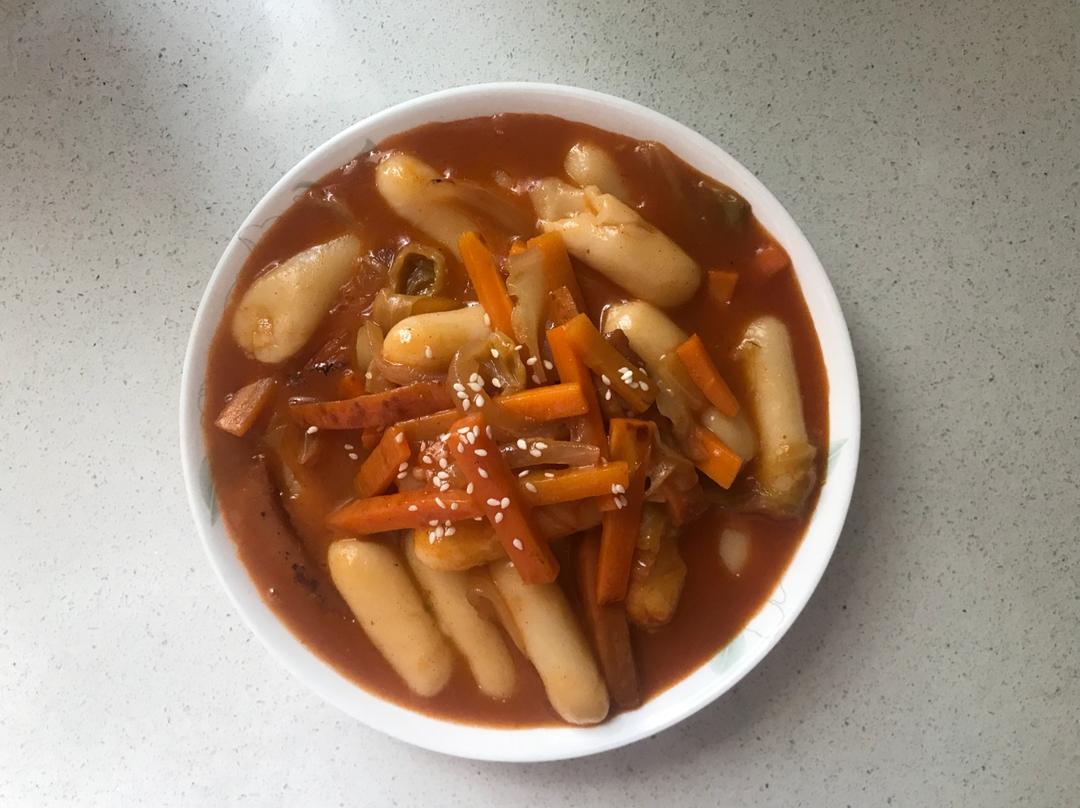 韩式辣炒年糕（or网红芝士套路之芝心年糕）