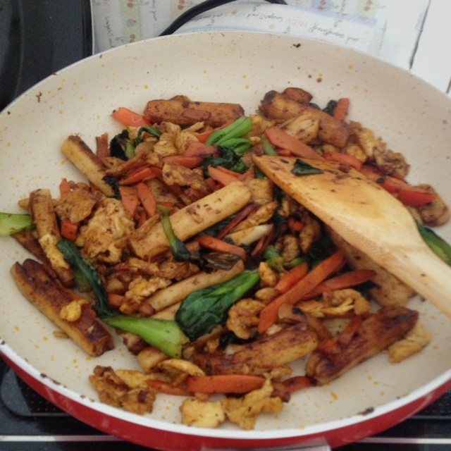 鸡蛋炒年糕