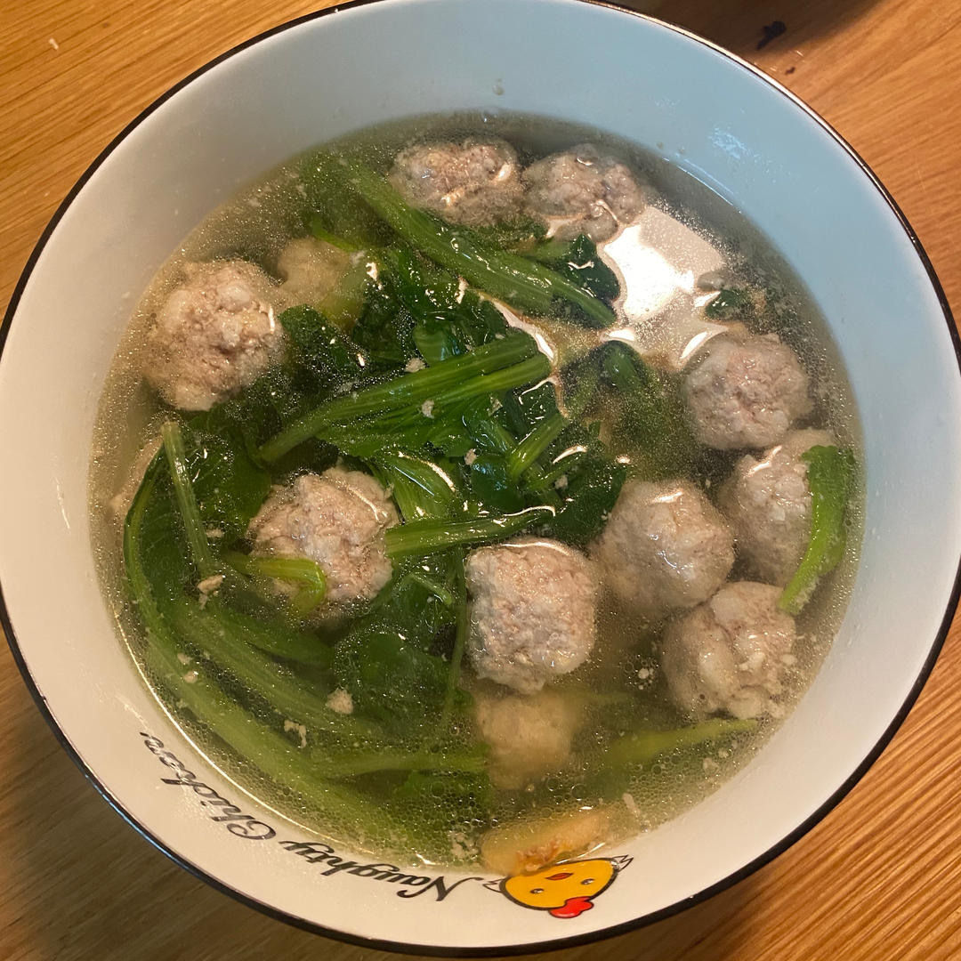小白菜氽丸子