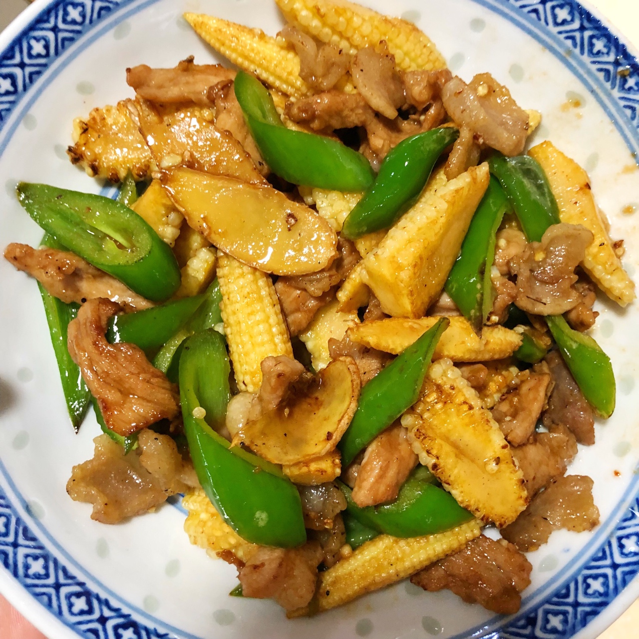 玉米笋炒肉片