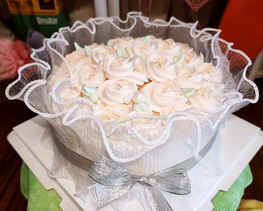 蛋糕裱花—简单花束蛋糕