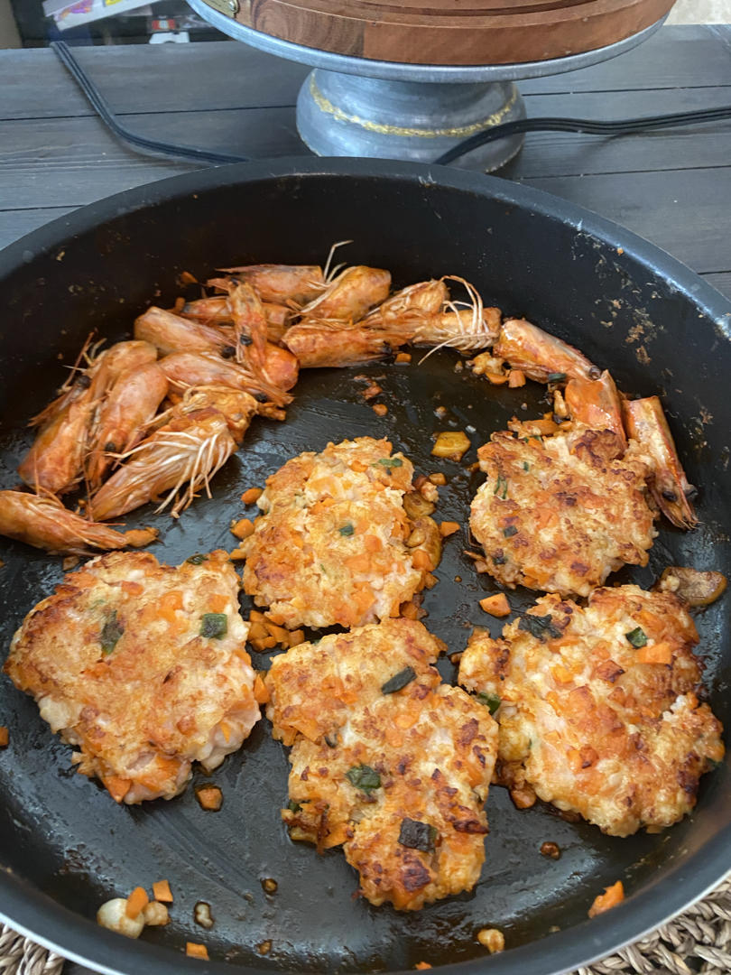 好吃到飞起的煎虾饼