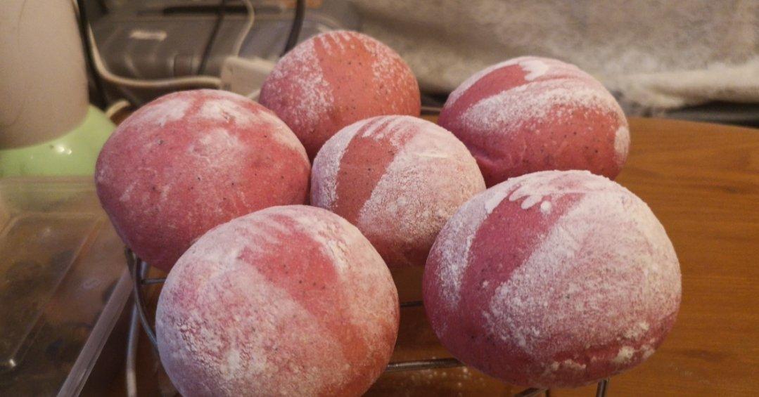 芝士火龙果面包（无色素）