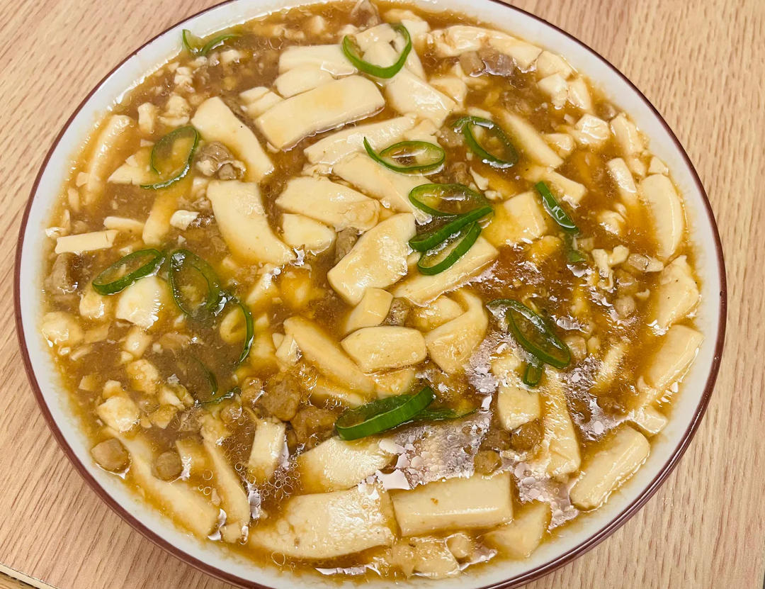 肉末内酯豆腐