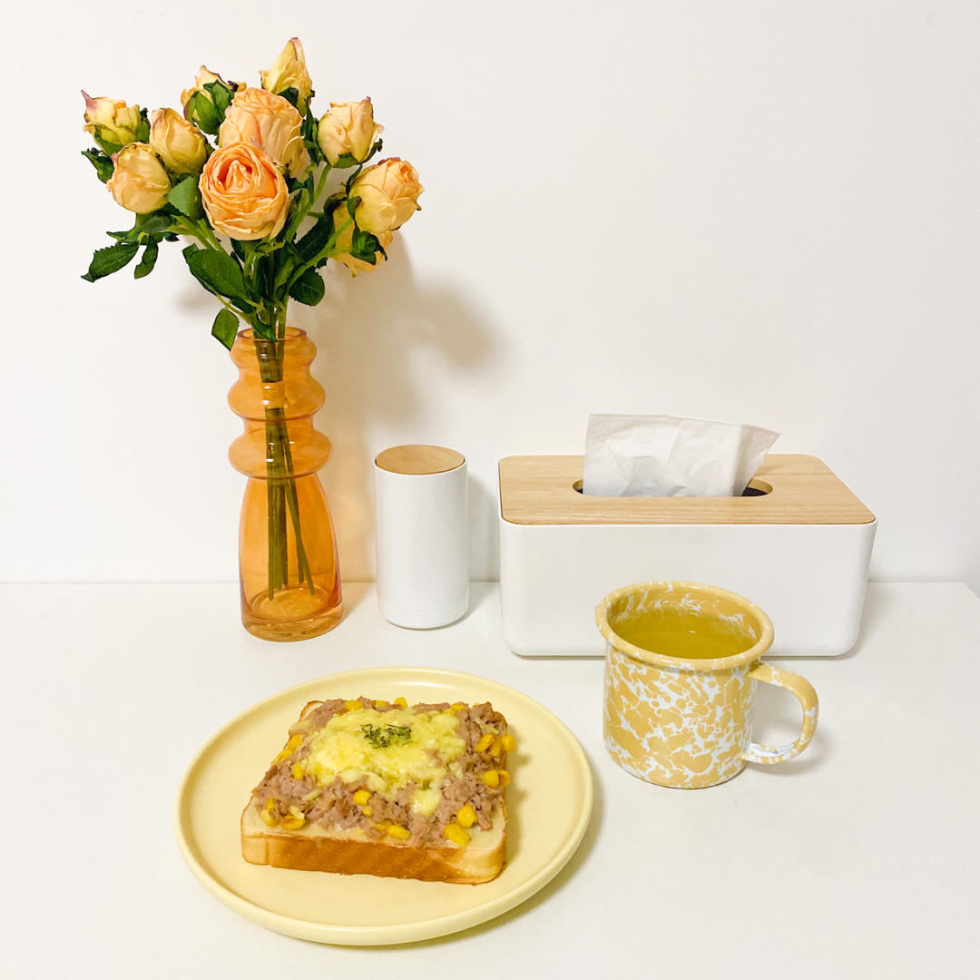 金枪鱼玉米芝士open sandwhich