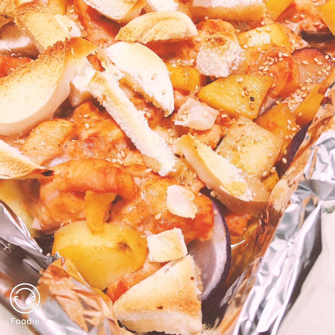 新奥尔良烤鸡腿土豆