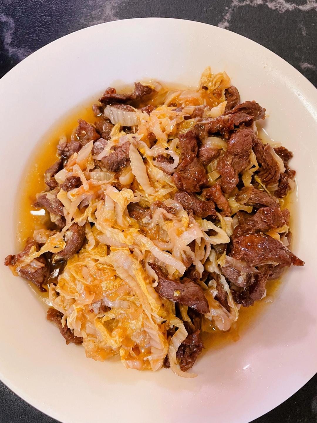 低卡版酸菜炒牛肉