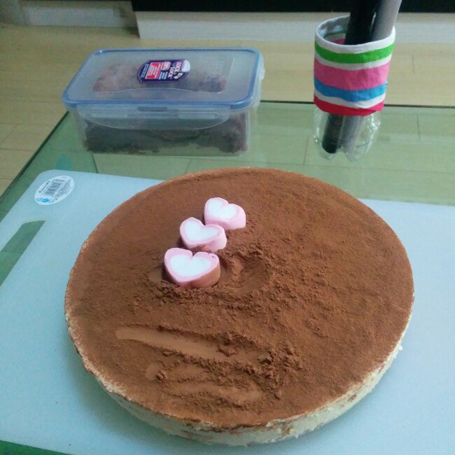 一次性做2个六寸提拉米苏蛋糕（无需烤箱）