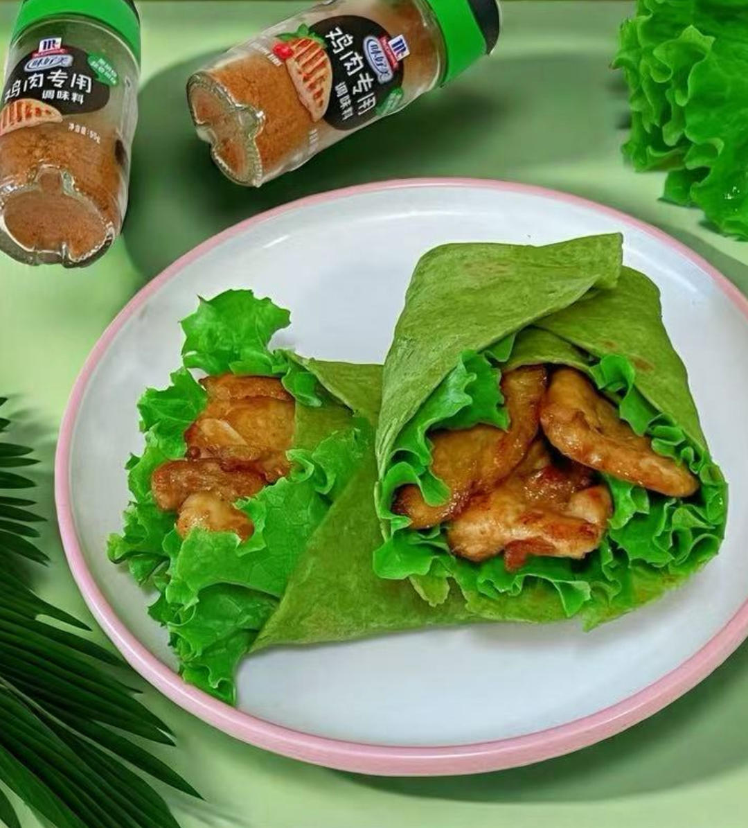 黑胡椒蒜香风味鸡肉卷饼