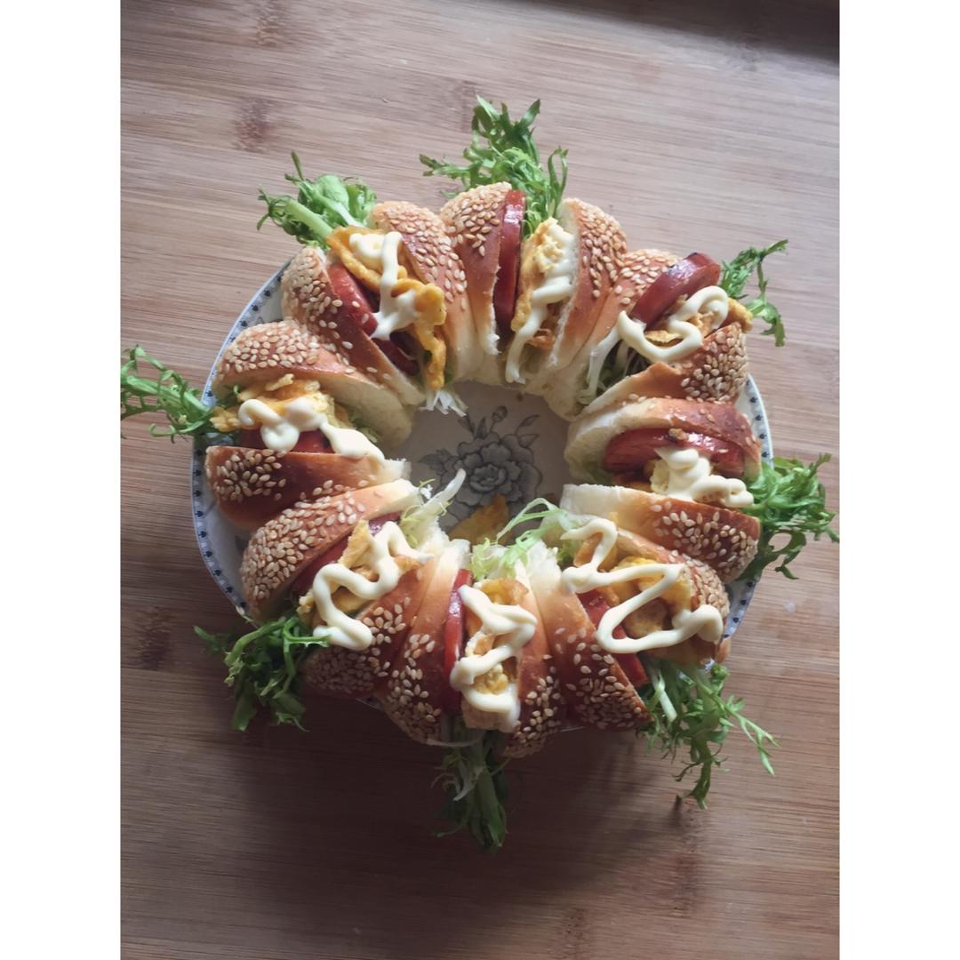 z茉莉酱做的花环汉堡