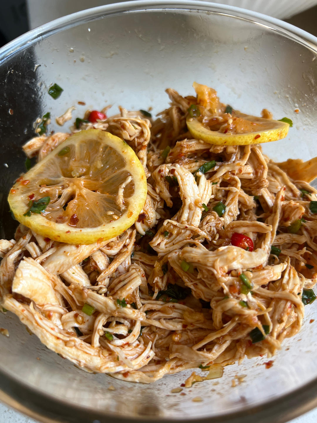 ✅ 第6道快手低脂菜✨清爽美味的柠檬鸡丝🍋鸡胸肉满分吃法💯