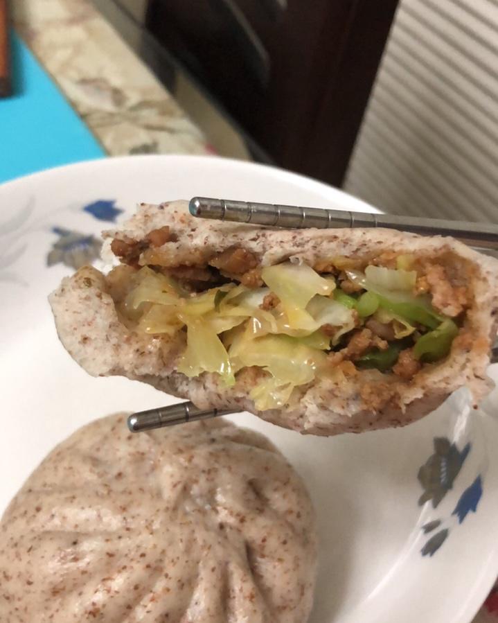 猪肉圆白菜包子馅。