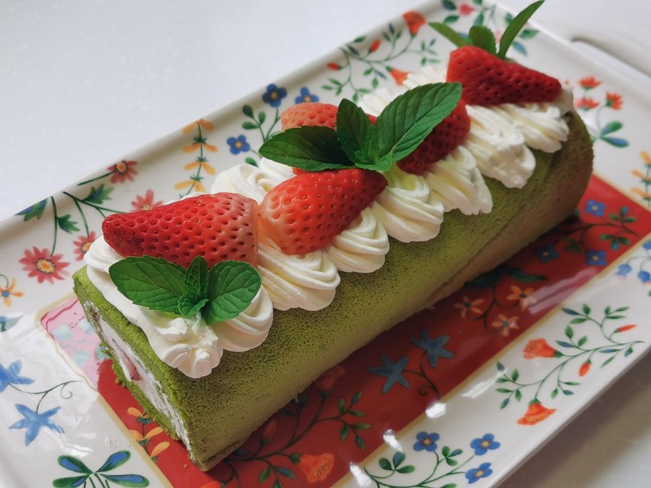 【抹茶草莓蛋糕卷】-COUSS CM-1200厨师机出品