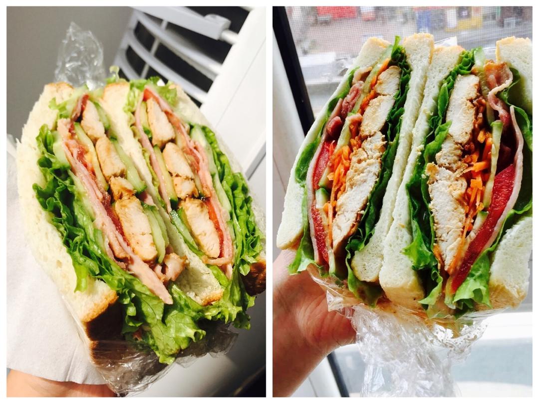 如何做超厚的沼三明治~详细tip！牛油果鸡蛋午餐肉三明治~