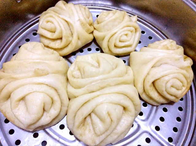 小-狸-猫做的南瓜花卷馒头