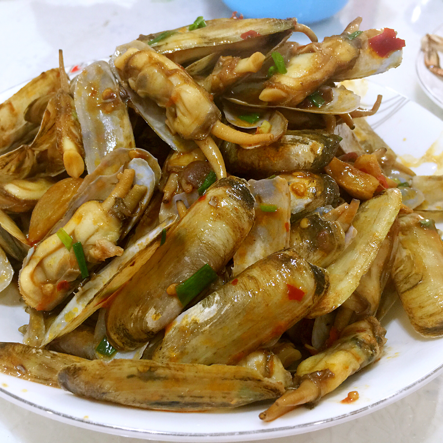 张蟹蟹做的爆炒蛏子