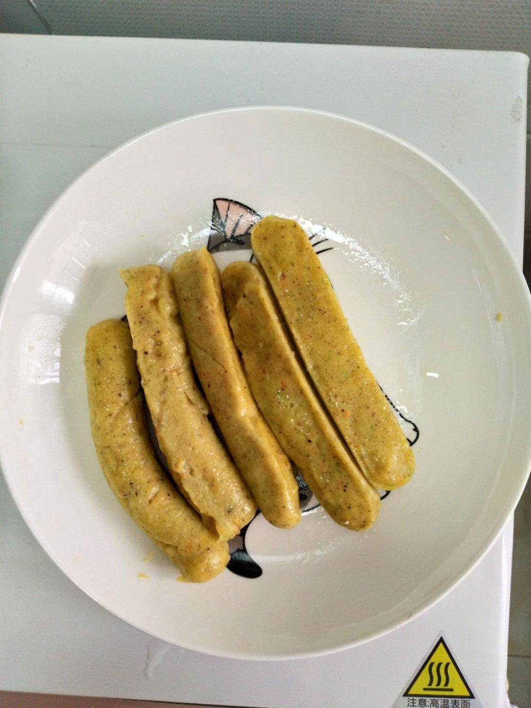 宝宝辅食之鸡肉玉米肠