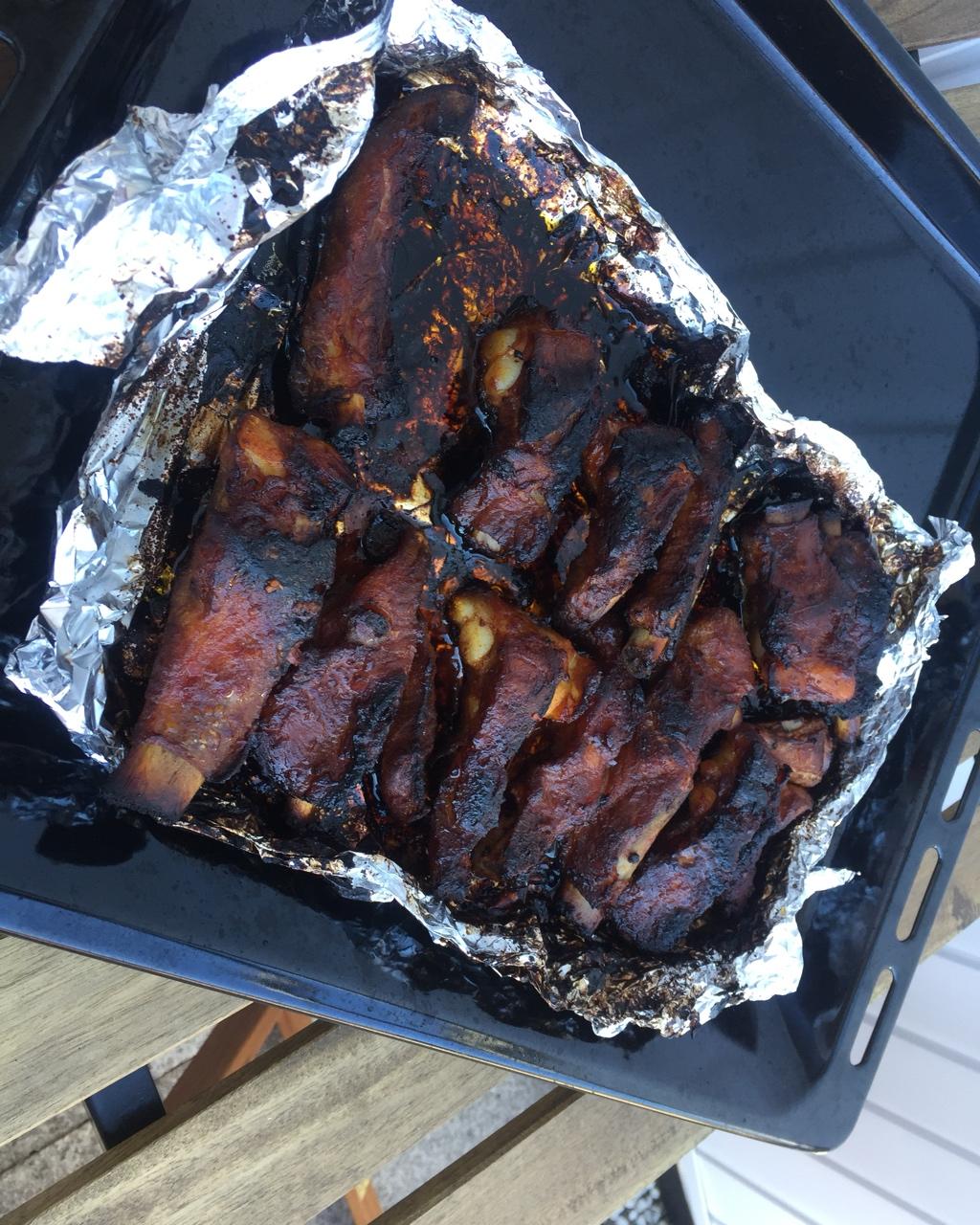 韩式辣酱蒜香烤排骨(肉）