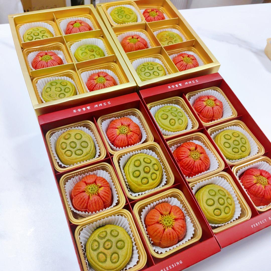 原创❗荷花🪷莲蓬广式月饼保姆级教程