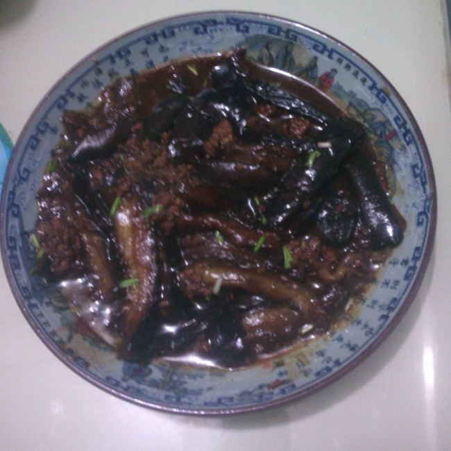 红烧肉末茄子