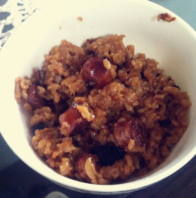 电饭锅版香菇腊肠饭