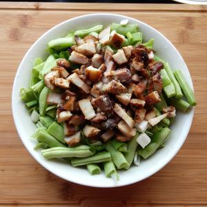 健康蒸菜 肉丁蒸芸豆的做法 步骤3