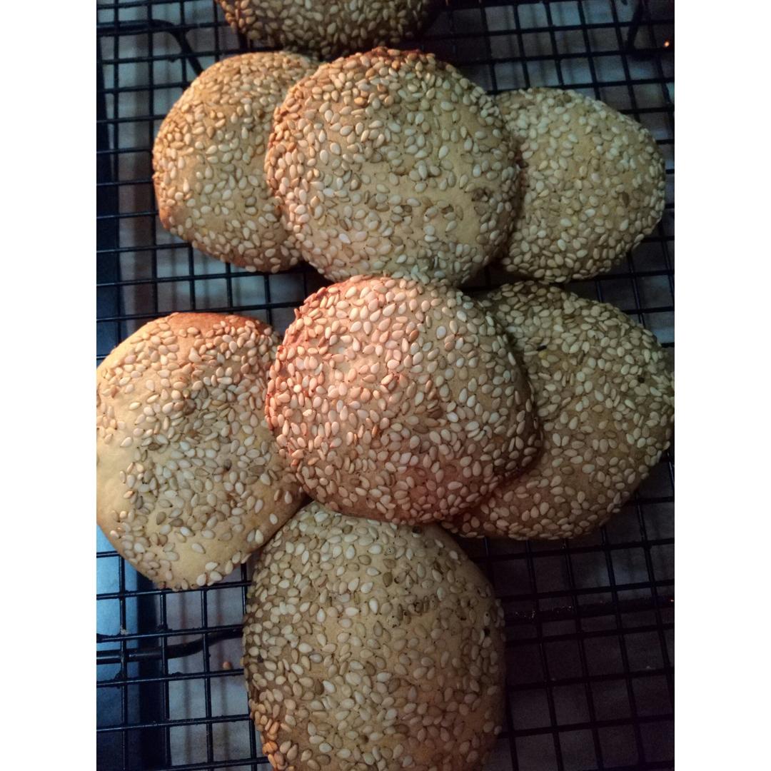 玉米面麻饼