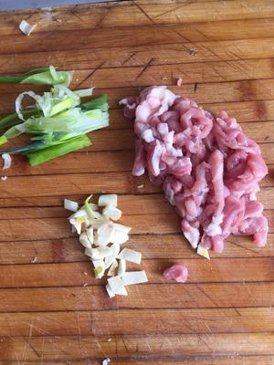 酸萝卜、炒肉（老妈腌制和酸菜一起发酵的）的做法 步骤1