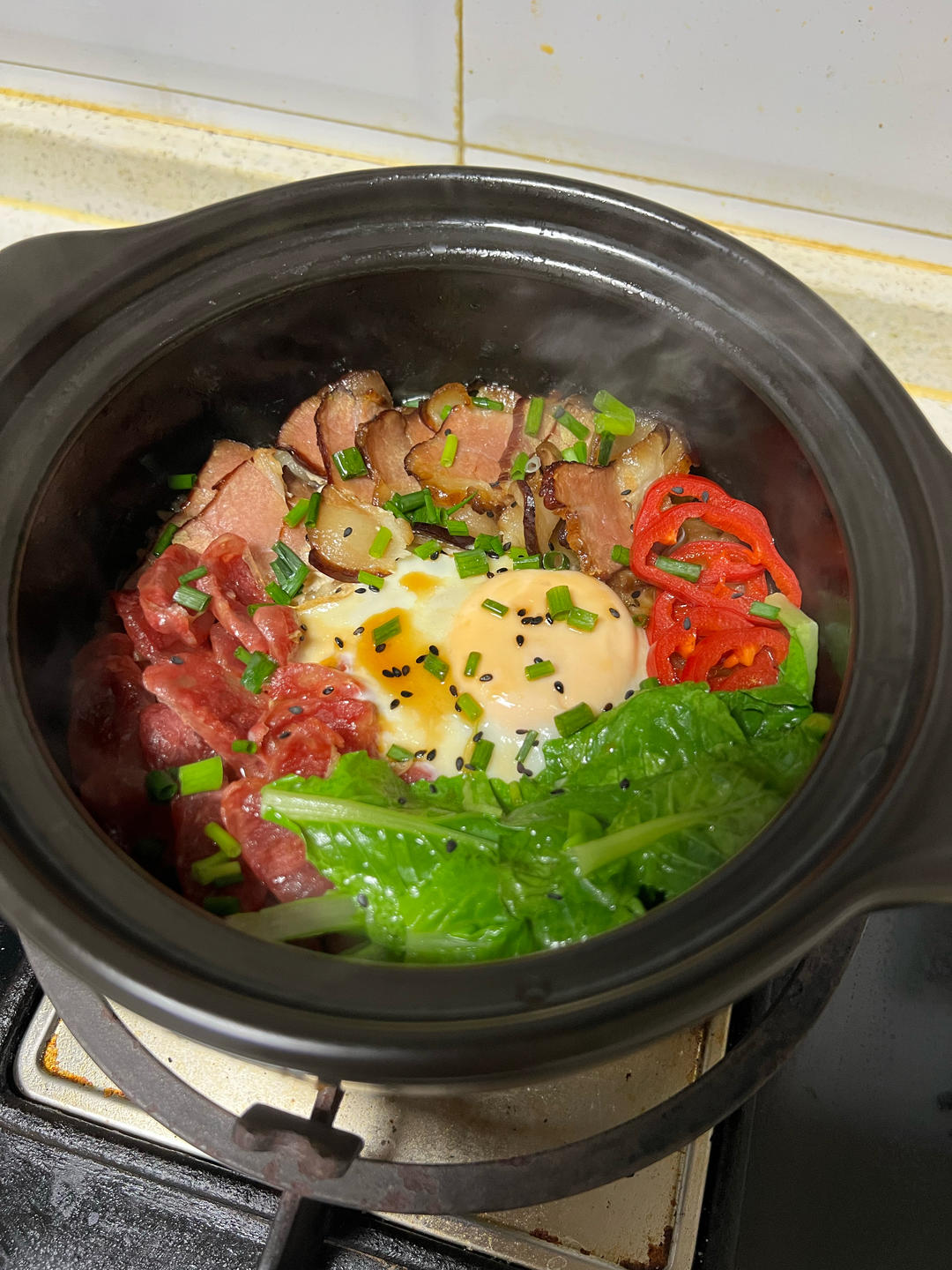 香喷喷的🍲腊肠煲仔饭（砂锅版）超简单神速