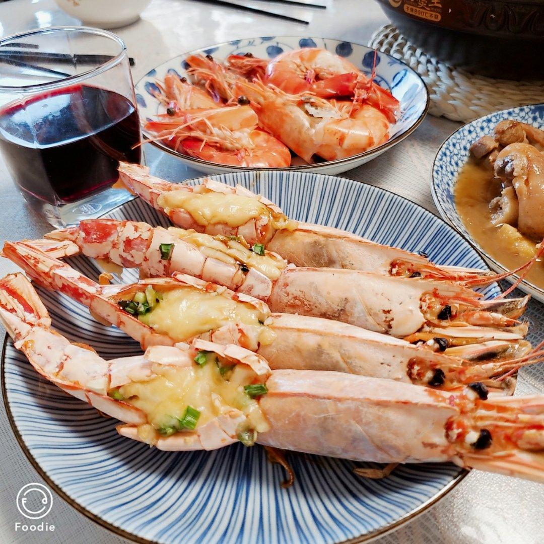 蒜香芝士烤斑节虾（超详细步骤图）