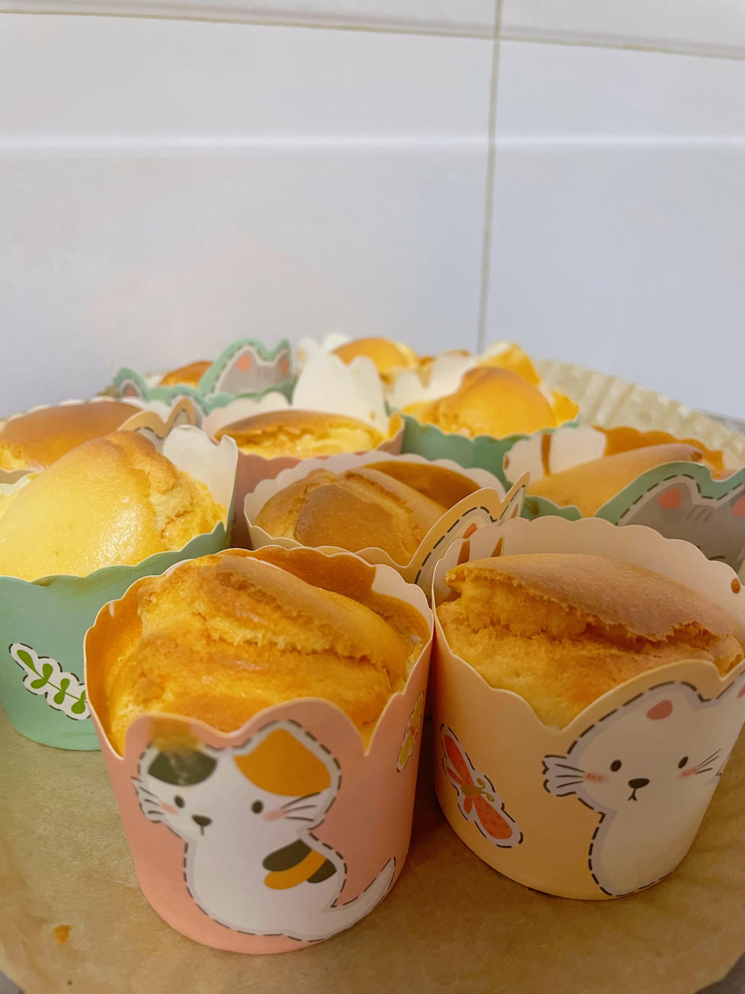 空气炸锅纸杯戚风蛋糕