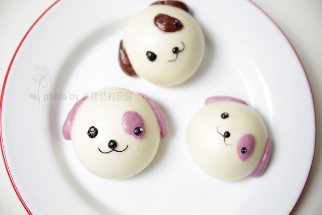 卡通馒头黑芝麻馒头-象形粗陶茶具