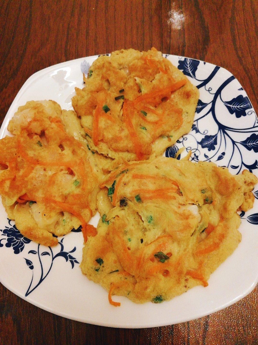 胡萝卜虾仁饼