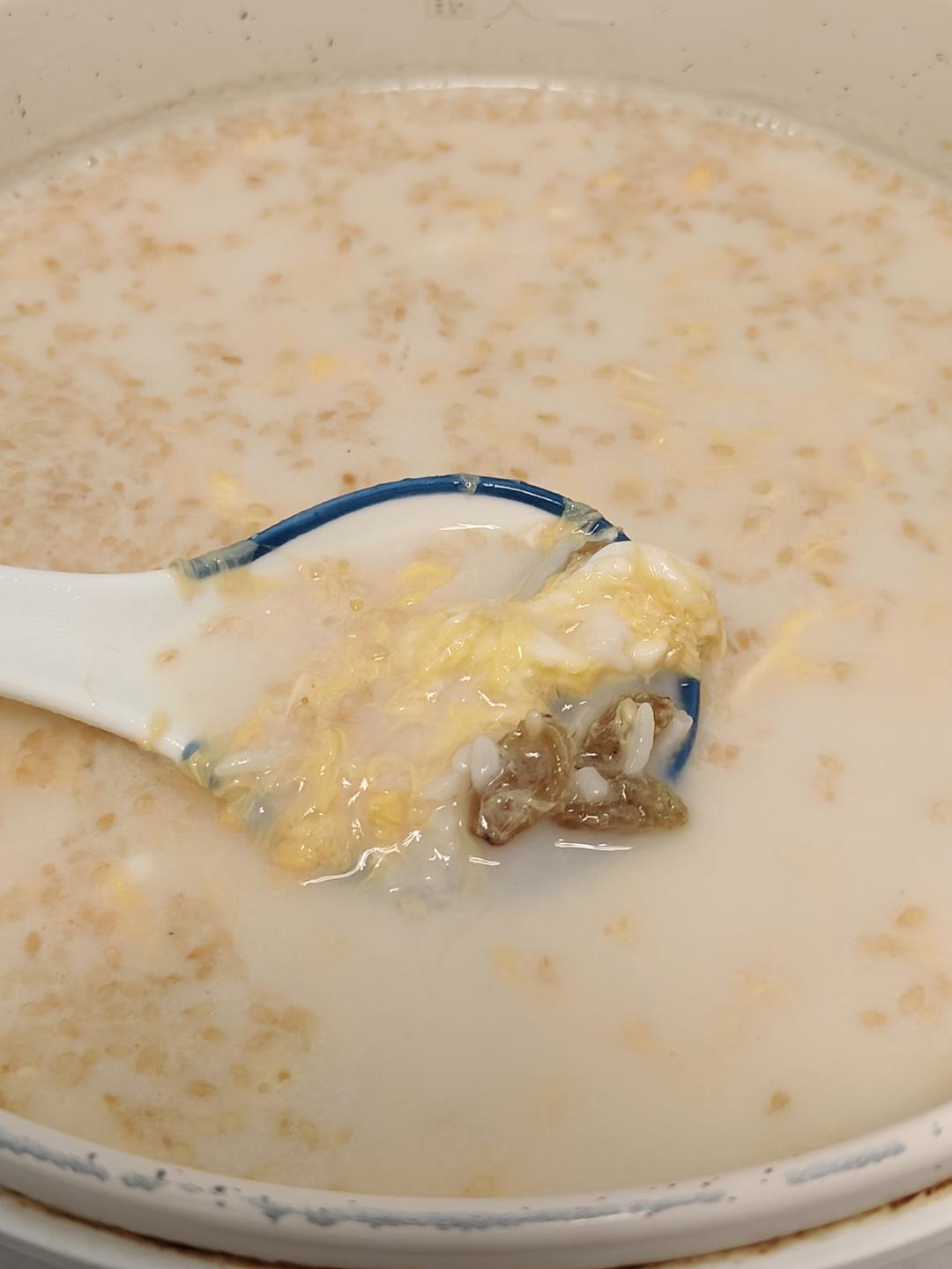 牛奶鸡蛋醪糟（酒酿甜品，不加小苏打的版本）