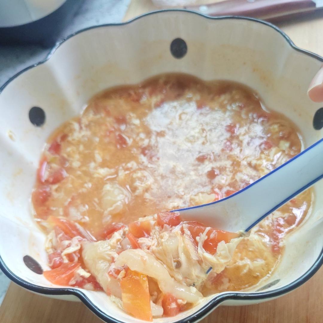 一人食鸡蛋面疙瘩汤(无油版)