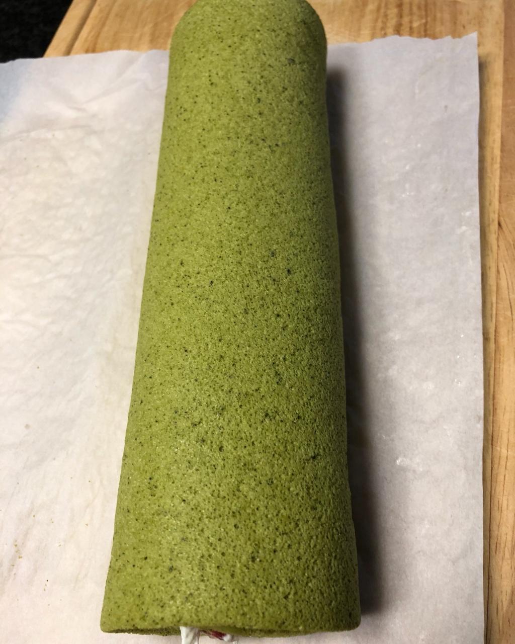抹茶红豆蛋糕卷