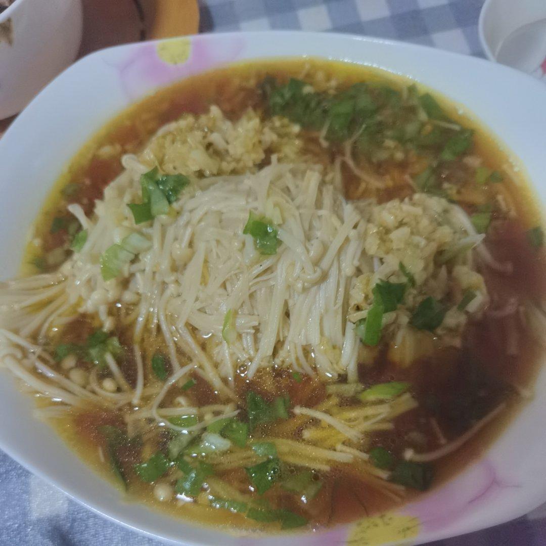 蒜蓉蒸金针菇
