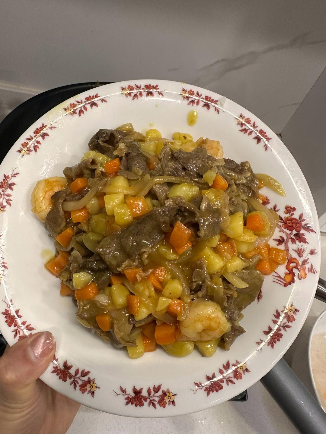 咖喱牛肉
（快手版肥牛卷）