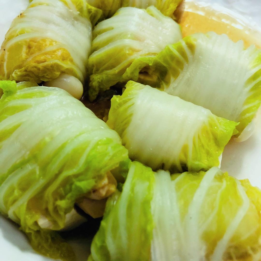 娃娃菜鸡肉卷