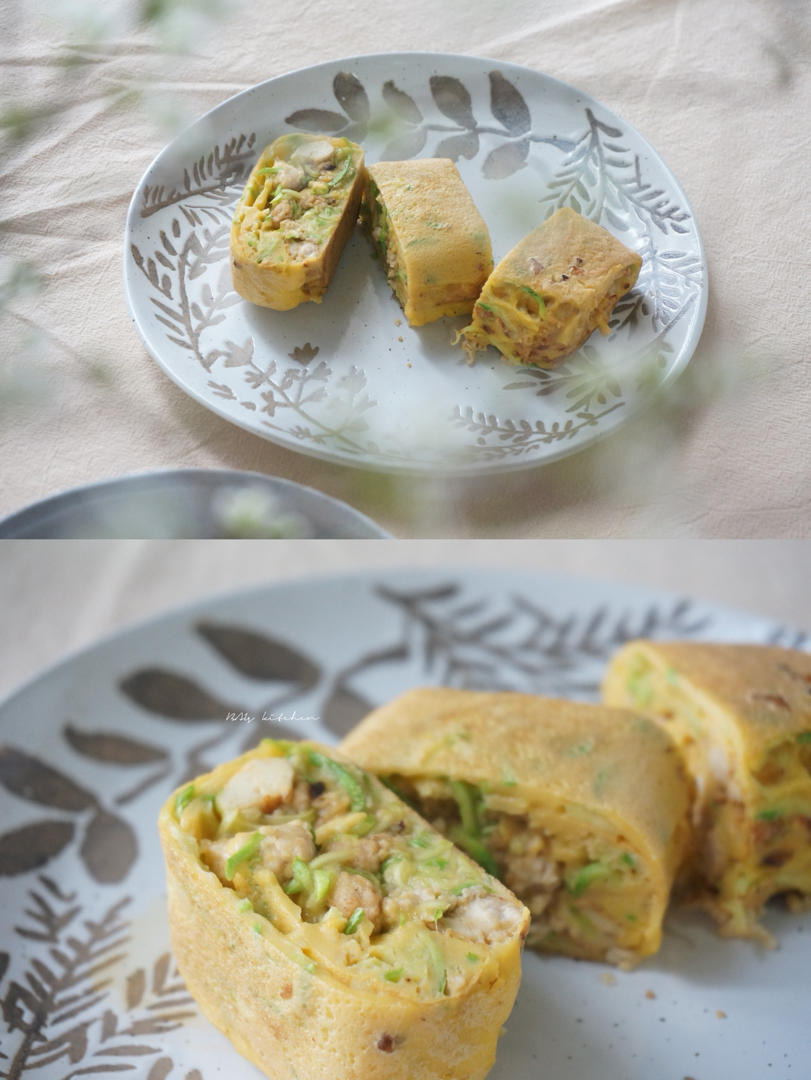爆汁金针菇厚蛋烧（步骤超细致的玉子烧🥢）