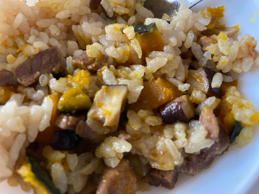 南瓜鸡肉饭