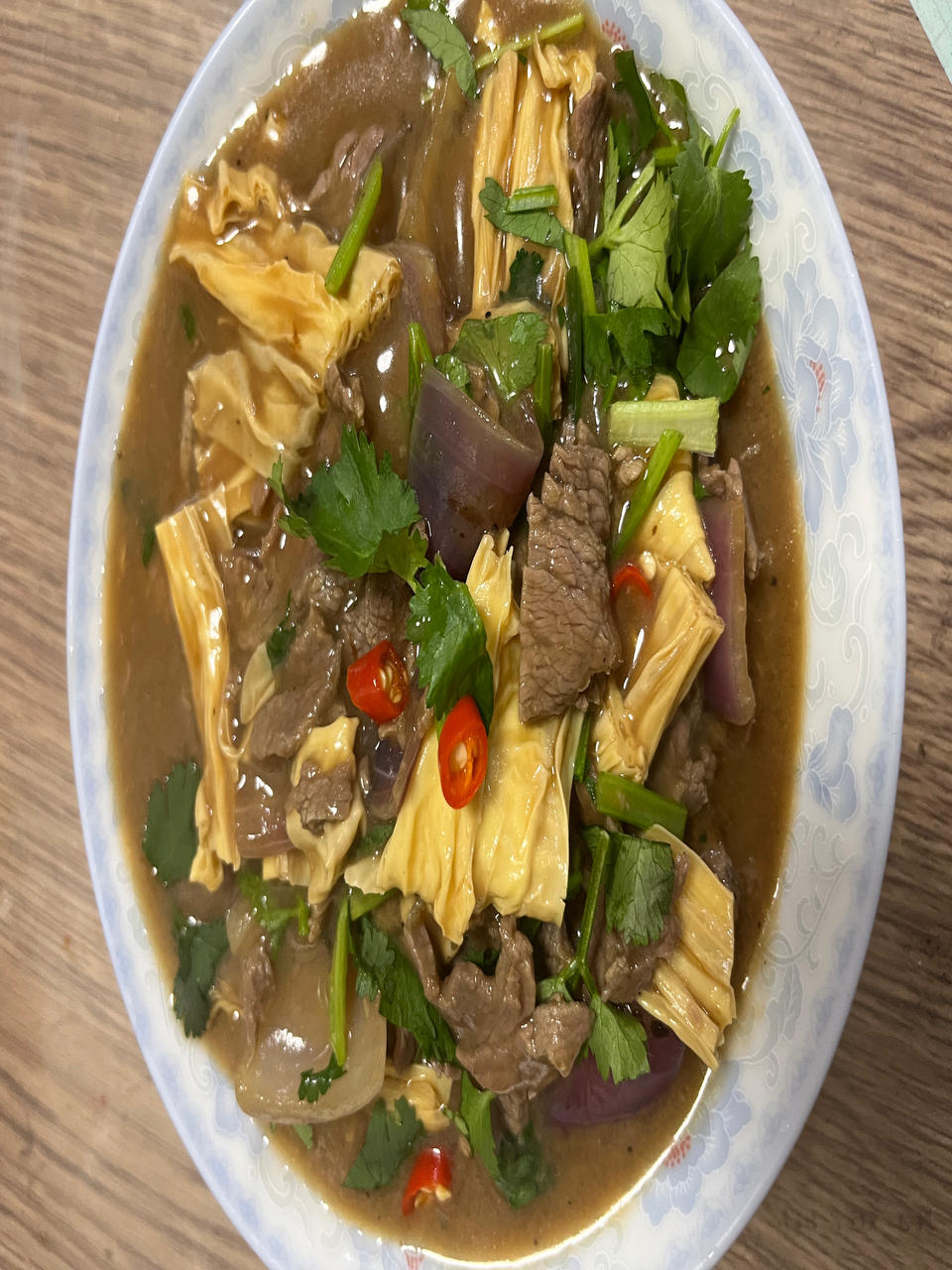 强强联手的腐竹焖牛肉