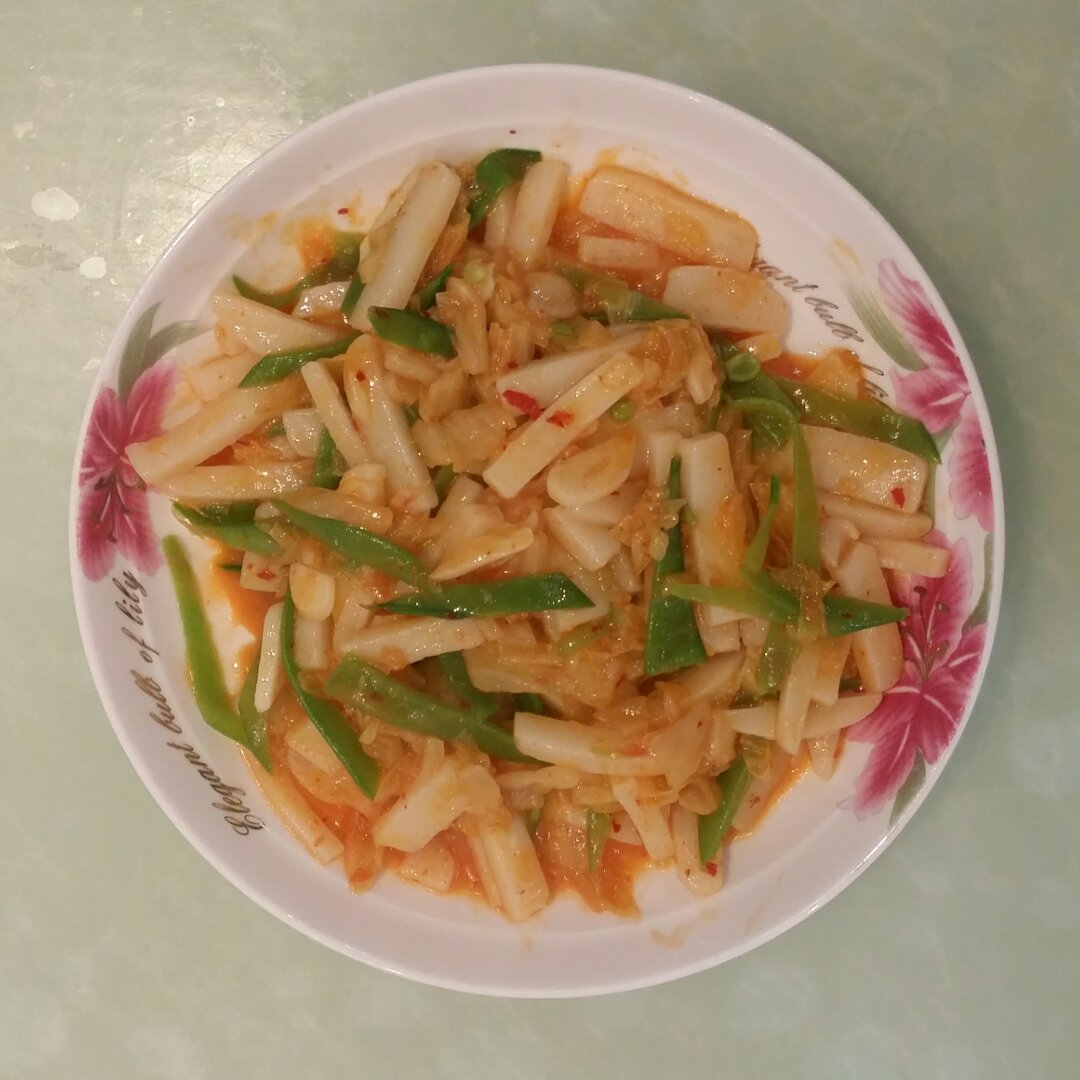 白菜炒年糕
