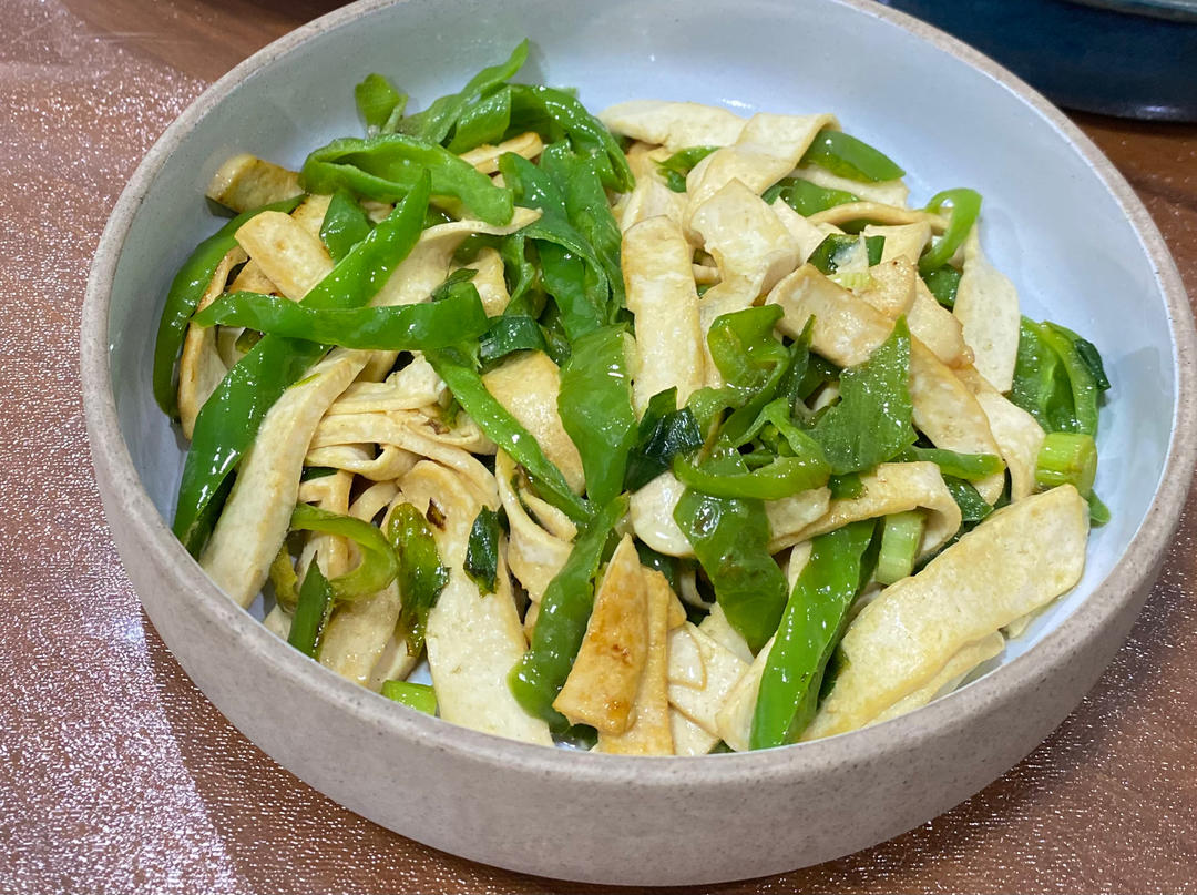 青椒炒豆干