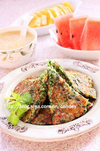 芹菜叶摊饼的做法