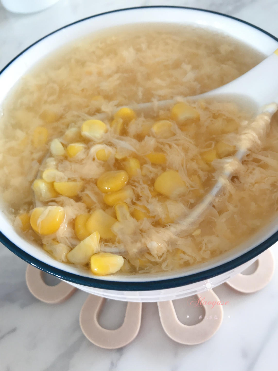 鲜玉米蛋羹汤(简单鲜香）