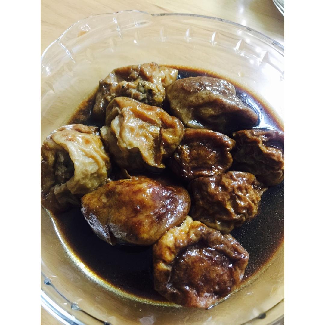 红烧油面筋塞肉
