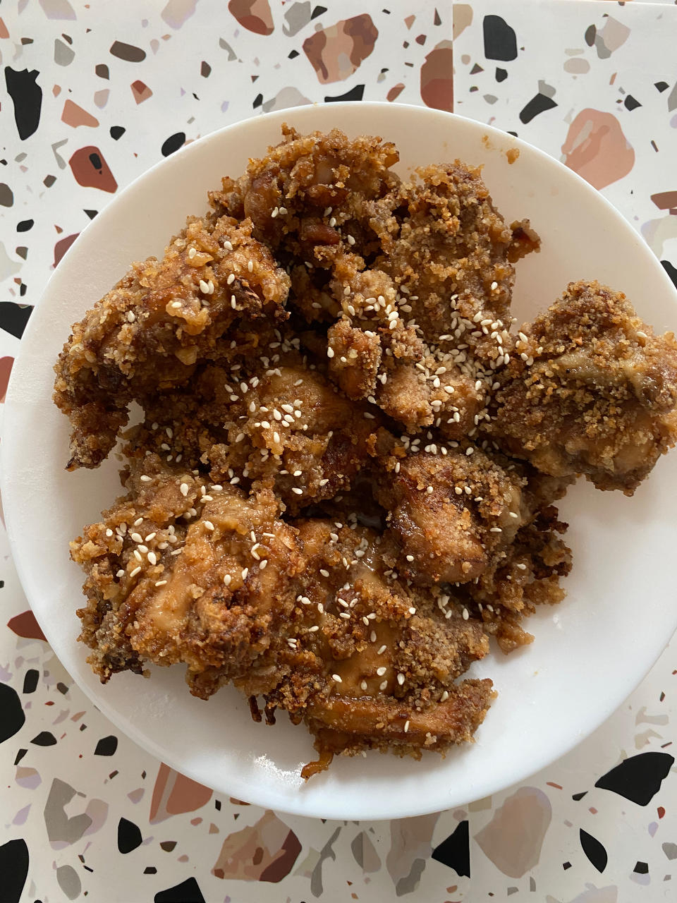 🔥超级鲜嫩多汁（零失败）空气炸锅盐酥鸡（蒜味版）