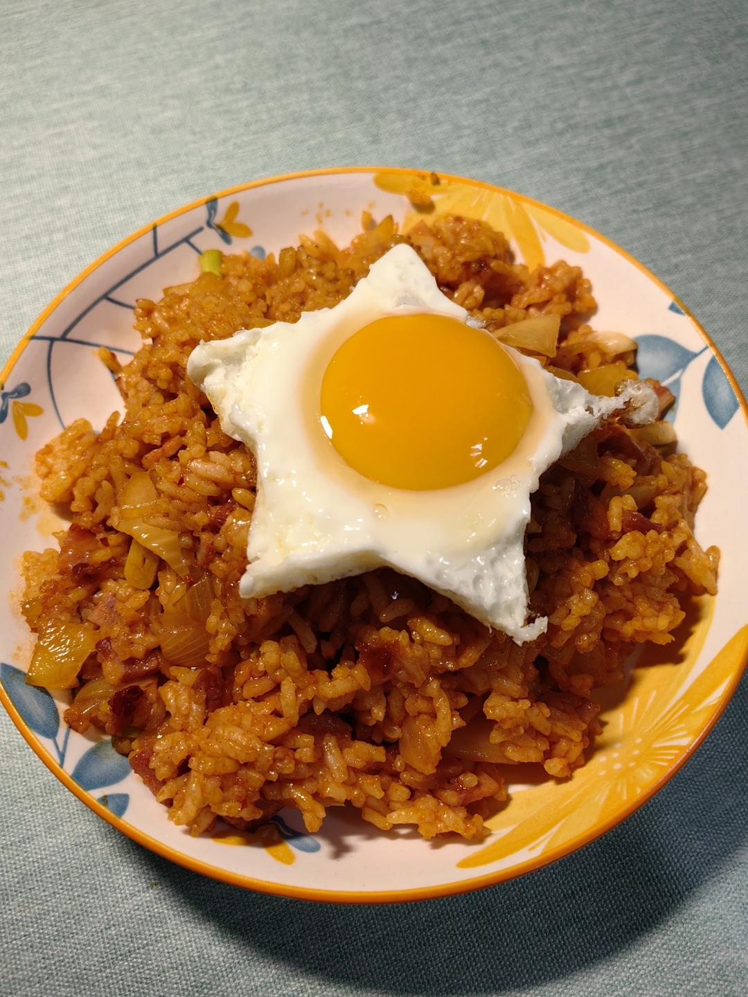 培根泡菜炒饭+荷包蛋--韩食周day2